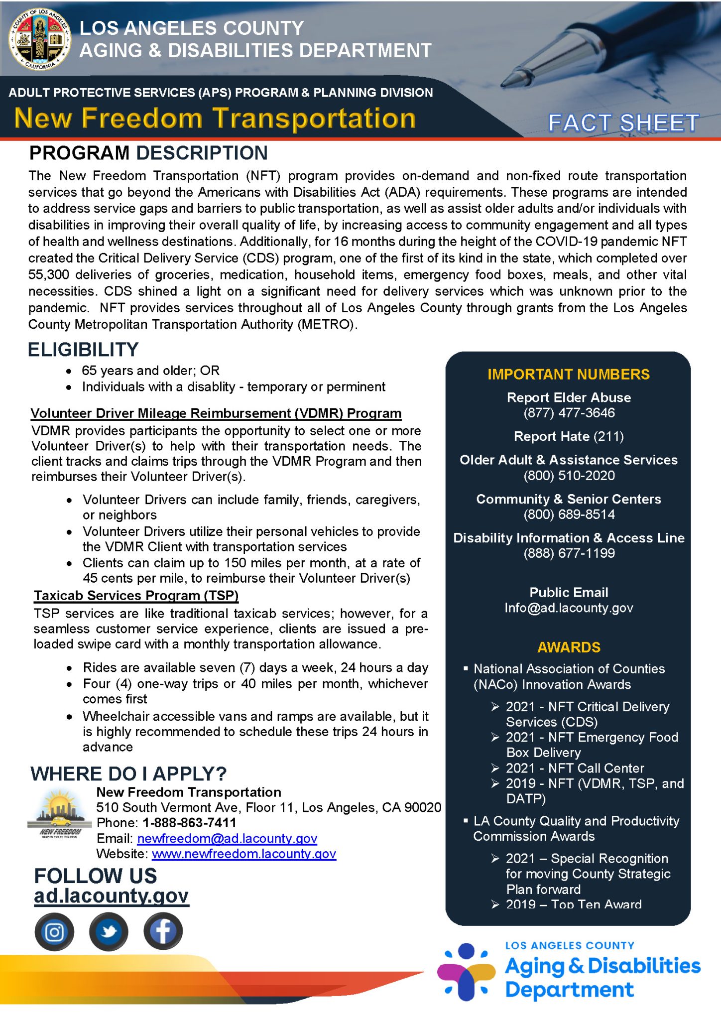 Freedom Transportation – Santa Clarita Veteran Services Collaborative